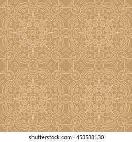 Mandala seamless pattern. Ethnic abstract decorative floral ornament. Hand drawn background. Islam, Arabic, Indian, turkish, pakistan, chinese, ottoman motifs. Background texture.