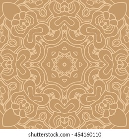 Mandala seamless pattern. Ethnic abstract decorative floral ornament. Hand drawn background. Islam, Arabic, Indian, turkish, pakistan, chinese, ottoman motifs. Background texture.