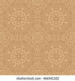 Mandala seamless pattern. Ethnic abstract decorative floral ornament. Hand drawn background. Islam, Arabic, Indian, turkish, pakistan, chinese, ottoman motifs. Background texture.
