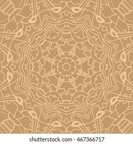 Mandala seamless pattern. Ethnic abstract decorative floral ornament. Hand drawn background. Islam, Arabic, Indian, turkish, pakistan, chinese, ottoman motifs. Background texture.