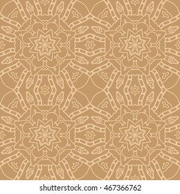 Mandala seamless pattern. Ethnic abstract decorative floral ornament. Hand drawn background. Islam, Arabic, Indian, turkish, pakistan, chinese, ottoman motifs. Background texture.
