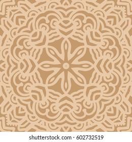 Mandala seamless pattern. Ethnic abstract decorative floral ornament. Hand drawn background. Islam, Arabic, Indian, turkish, pakistan, chinese, ottoman motifs. Background texture.
