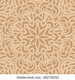 Mandala seamless pattern. Ethnic abstract decorative floral ornament. Hand drawn background. Islam, Arabic, Indian, turkish, pakistan, chinese, ottoman motifs. Background texture.
