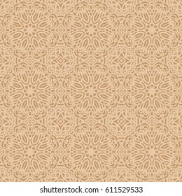 Mandala seamless pattern. Ethnic abstract decorative floral ornament. Hand drawn background. Islam, Arabic, Indian, turkish, pakistan, chinese, ottoman motifs. Background texture.
