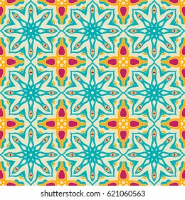 Mandala seamless pattern. Ethnic abstract decorative floral ornament. Hand drawn background. Islam, Arabic, Indian, turkish, pakistan, chinese, ottoman motifs. Background texture.
