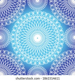 Mandala, seamless pattern for fabric, abstraction. Vector illustration