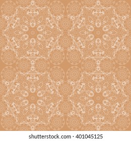 Mandala seamless pattern. Floral ethnic abstract decorative ornament. Hand drawn background. Islamic, arabic, indian, zentangle, tribal, african motif. Background texture for your design and business.