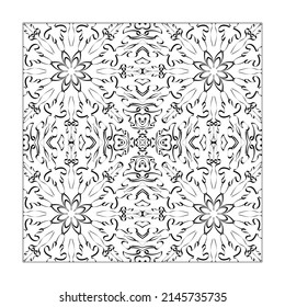 Mandala seamless pattern floral ornament.
