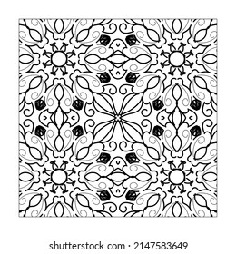 Mandala seamless pattern floral ornament.