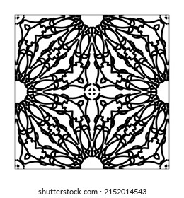 Ornamento floral sin fisuras en Mandala