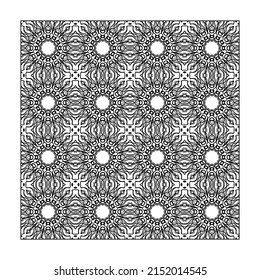 Ornamento floral sin fisuras en Mandala