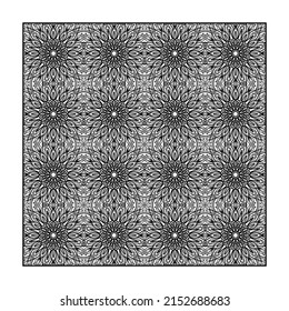 Mandala seamless pattern floral ornament.
