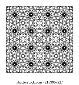 Mandala seamless pattern floral ornament.
