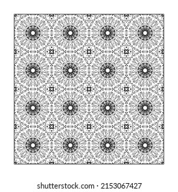 Mandala es un adorno floral sin fisuras.