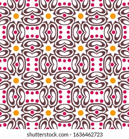 Mandala seamless pattern. Islamic pattern. Arabic, indian, japanese motifs. Ethnic bohemian background. Wrapping and scrapbook paper. Abstract flower. Print for fabric. Vector illustration