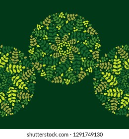 Mandala. Seamless pattern. Multicolored painted leaves and branches. Sacred image. Vintage decorative elements.Can be used for wallpaper, textile, invitation card, wrapping, web page background.