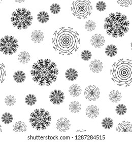 Mandala seamless pattern on white background. Coloring pages for adults. Coloring book. Ornamental hand drawn doodle nature ornamental mandala vector.