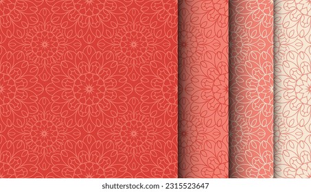 Mandala Seamless Pattern. Oriental ethnic ornamental background for textile, fabric, wrappin, ceramic tile, web pages.