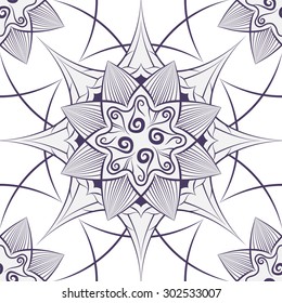 Mandala seamless pattern. Oriental ornament.