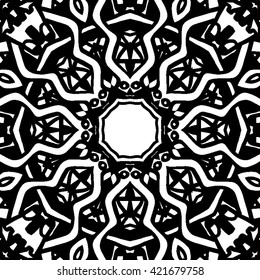 Mandala seamless pattern. Vintage decorative elements. Hand drawn background. Islam, Arabic, Indian, ottoman motifs.