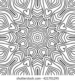 Mandala seamless pattern. Vintage decorative elements. Hand drawn background. Islam, Arabic, Indian, ottoman motifs.