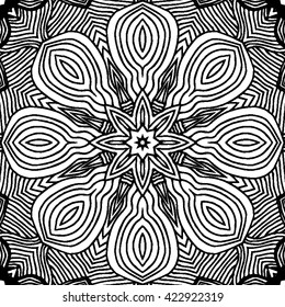 Mandala seamless pattern. Vintage decorative elements. Hand drawn background. Islam, Arabic, Indian, ottoman motifs.