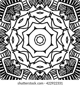 Mandala seamless pattern. Vintage decorative elements. Hand drawn background. Islam, Arabic, Indian, ottoman motifs.