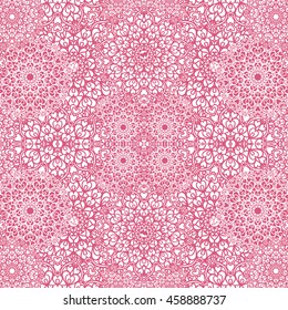 Mandala seamless pattern.Vector Vintage decorative ornament.Hand drawn swirls background.East,Islam,Arabic Indian, Abstract Tribal,ethnic texture.Orient, symmetry lace,heart, love.Boho? wedding decor