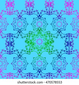 Mandala seamless, tribal vintage background with a medallion. Pattern with abstract art flower. Vintage decorative elements. Islam, Arabic, Indian, ottoman motifs.