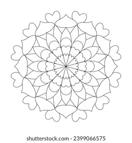 Mandala Serene Swirls colouring book page for KDP book interior. Peaceful Petals, Ability to Relax, Brain Experiences, Harmonious Haven, Peaceful Portraits, Blossoming Beauty mandala design. 