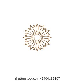 conjunto de mandala con círculos marrones mandala