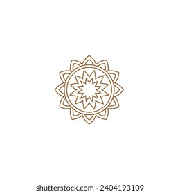 mandala set with brown circles mandala