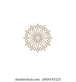 conjunto de mandala con círculos marrones mandala