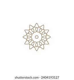 mandala set with brown circles mandala