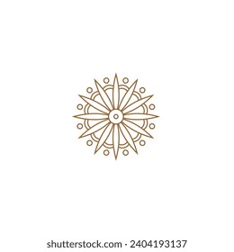 conjunto de mandala con círculos marrones mandala