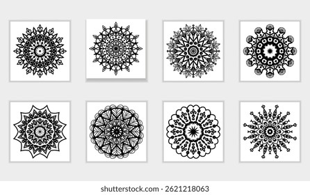Mandala set card design template