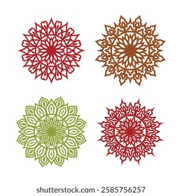 mandala set Circular pattern in the form of a mandala   Mehndi style Henna tatoo Ornamental luxury