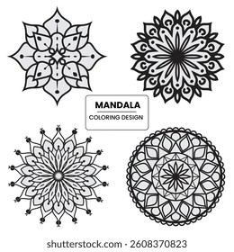 Mandala Set Drawing Art Illustration Rangoli Abstract Coloring