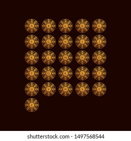 mandala set gradient color logo design