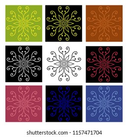 mandala, set of mandalas, vintage patterns, ornament,  coloring for adults