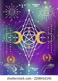 Mandala set and other elements. Vector illustration. Mandala tattoo.Card in kaleidoscope, medallion, yoga, india, arabic, space style