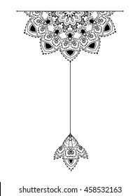 Mandala set and other elements. Vector tattoo. circular pattern, sketch for tattoo