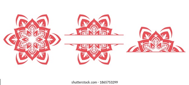 Ilustración del vector conjunto de Mandala, EPS 10. Diseño de mandala ornamental, motivos árabes