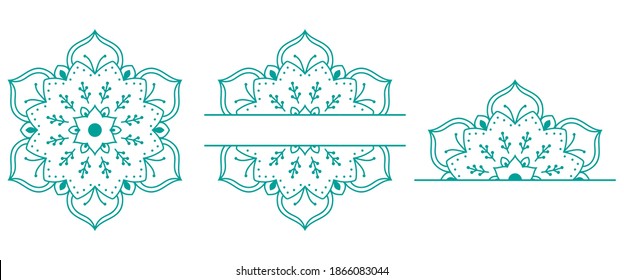 Ilustración del vector conjunto de Mandala, EPS 10. Diseño de mandala ornamental, motivos árabes