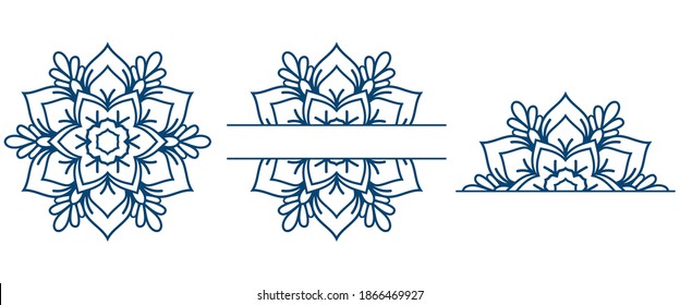 Mandala set vector illustraton, EPS 10. Ornamental mandala design, arabic motives