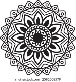 Mandala Shape. Circular pattern in form of mandala, tattoo, decoration. Decorative ornament in ethnic oriental style.