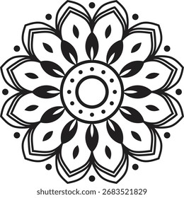 Mandala Shape vector. Circular pattern in form of mandala, tattoo, decoration. 
Decorative ornament in ethnic oriental style.