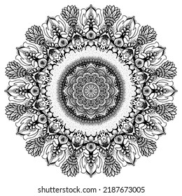 Formas de Mandala Fácil para colorear Vector mandala flor patrón de flores orientales