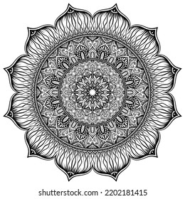Mandala Shapes Easy For Coloring Vector mandala flower oriental flower pattern illustration henna
