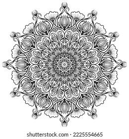 Mandala Shapes Easy For Coloring Vector mandala flower oriental flower pattern illustration